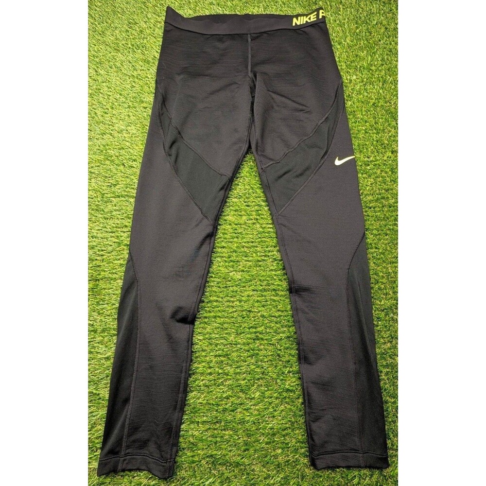 Nike Pro Hyperwarm Training Tights Black Volt size XL